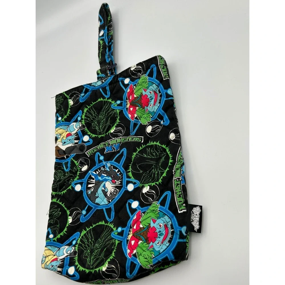 Pokemon Pocket Monsters XY Quilted Bag Mega Charizard Venusaur Blastoise Black
